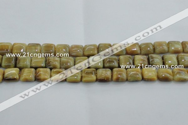 CTE1528 15.5 inches 14*14mm square golden tiger eye beads wholesale