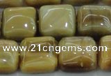 CTE1529 15.5 inches 16*16mm square golden tiger eye beads wholesale