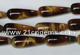 CTE153 15.5 inches 8*22mm teardrop yellow tiger eye gemstone beads