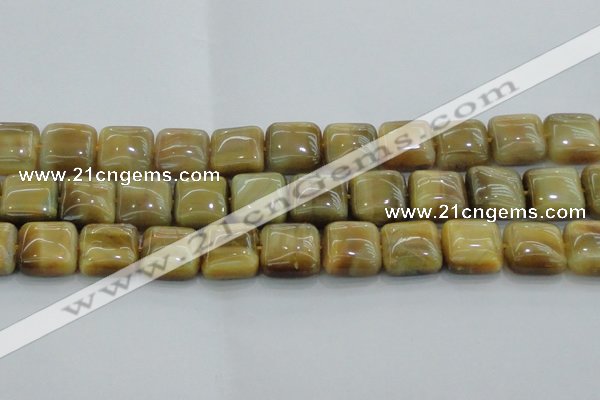 CTE1530 15.5 inches 18*18mm square golden tiger eye beads wholesale