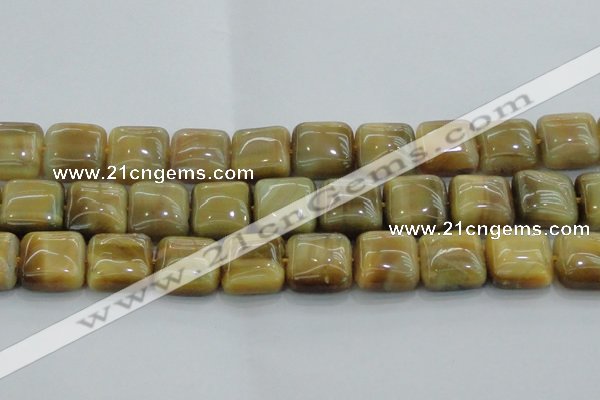 CTE1531 15.5 inches 20*20mm square golden tiger eye beads wholesale