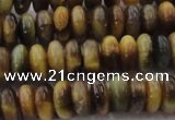 CTE1546 15.5 inches 4*8mm rondelle golden & blue tiger eye beads