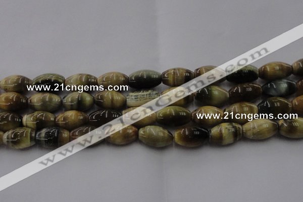 CTE1556 15.5 inches 13*18mm rice golden & blue tiger eye beads wholesale