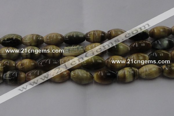 CTE1557 15.5 inches 15*20mm rice golden & blue tiger eye beads wholesale