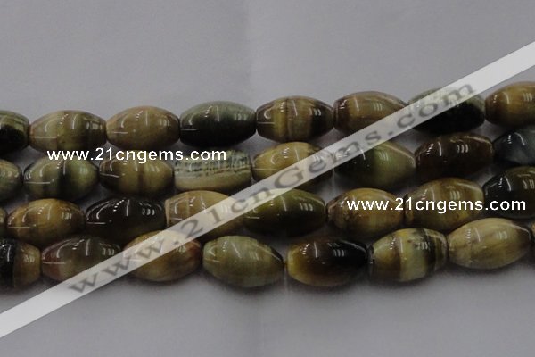 CTE1558 15.5 inches 18*25mm rice golden & blue tiger eye beads wholesale