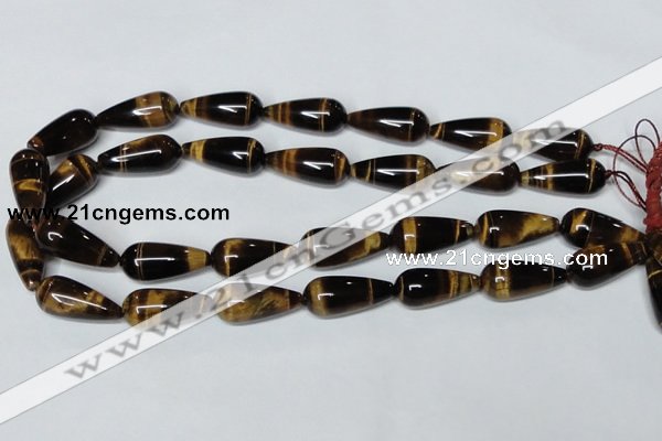 CTE156 15.5 inches 12*26mm teardrop yellow tiger eye gemstone beads