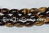 CTE158 15.5 inches 8*12mm rice yellow tiger eye gemstone beads