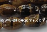 CTE1583 15.5 inches 13*18mm faceted rice yellow tiger eye beads