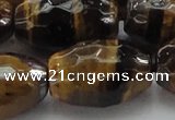 CTE1585 15.5 inches 18*25mm faceted rice yellow tiger eye beads