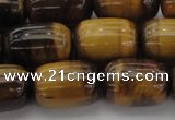 CTE1597 15.5 inches 13*18mm drum yellow tiger eye beads