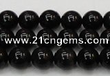 CTE1601 15.5 inches 6mm round AB grade black tiger eye beads