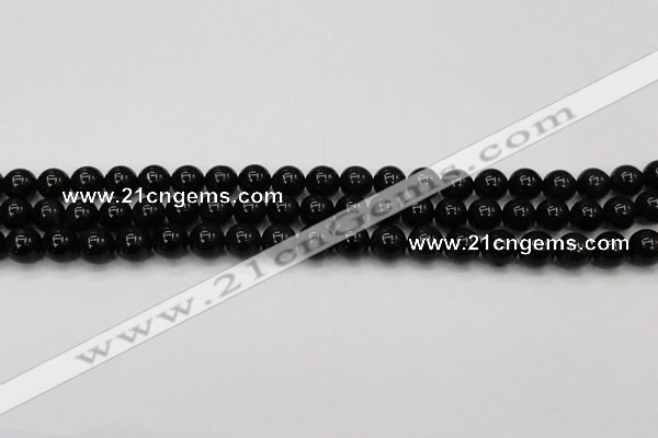 CTE1601 15.5 inches 6mm round AB grade black tiger eye beads