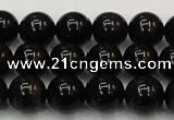 CTE1602 15.5 inches 8mm round AB grade black tiger eye beads