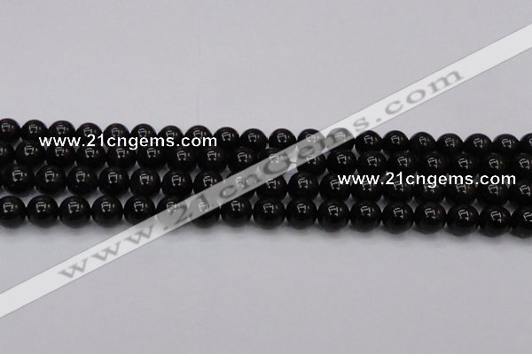 CTE1612 15.5 inches 8mm round A grade black tiger eye beads