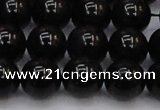 CTE1614 15.5 inches 12mm round A grade black tiger eye beads