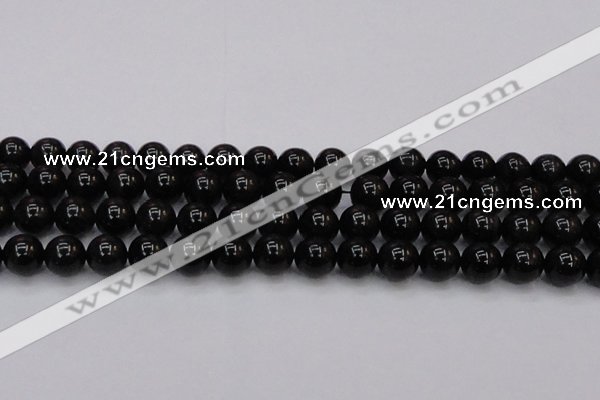 CTE1614 15.5 inches 12mm round A grade black tiger eye beads
