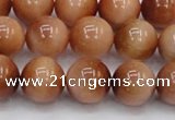 CTE1653 15.5 inches 10mm round sun orange tiger eye beads