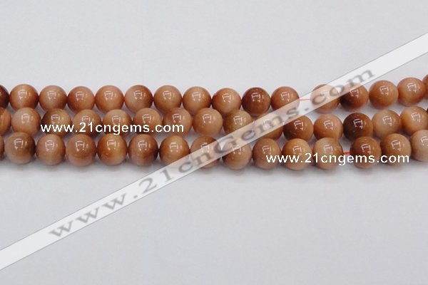 CTE1653 15.5 inches 10mm round sun orange tiger eye beads