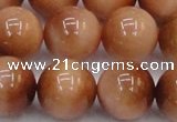 CTE1657 15.5 inches 18mm round sun orange tiger eye beads