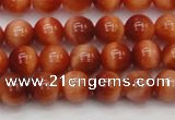 CTE1660 15.5 inches 4mm round sun orange tiger eye beads