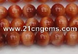 CTE1661 15.5 inches 6mm round sun orange tiger eye beads