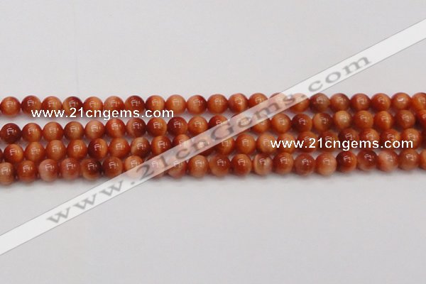 CTE1661 15.5 inches 6mm round sun orange tiger eye beads