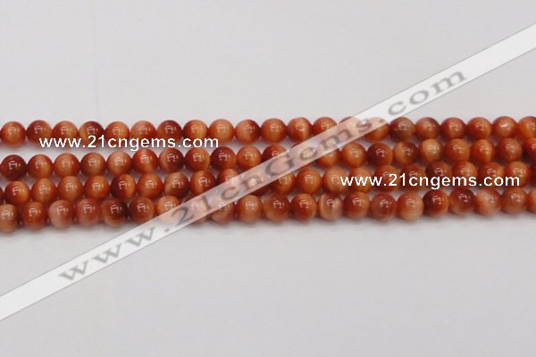 CTE1661 15.5 inches 6mm round sun orange tiger eye beads