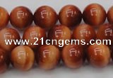 CTE1662 15.5 inches 8mm round sun orange tiger eye beads