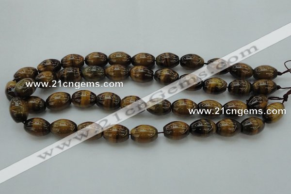 CTE1702 15.5 inches 13*18mm rice yellow tiger eye beads