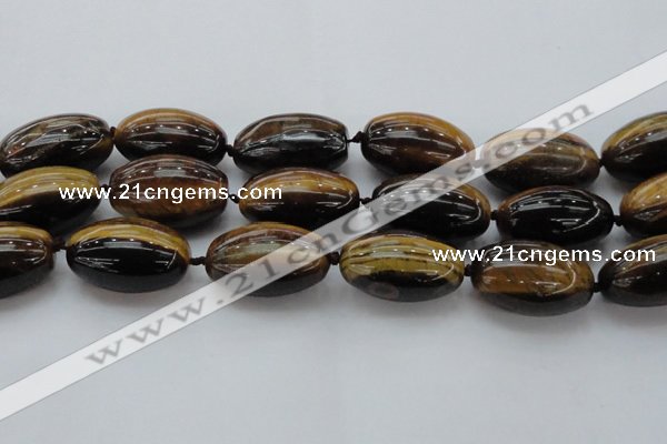 CTE1706 15.5 inches 22*35mm rice yellow tiger eye beads