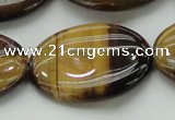 CTE1720 15.5 inches 25*35mm oval yellow tiger eye beads wholesale