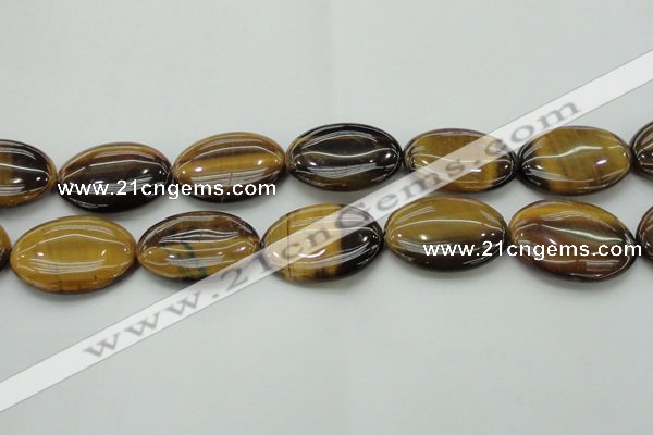 CTE1720 15.5 inches 25*35mm oval yellow tiger eye beads wholesale