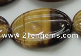 CTE1721 15.5 inches 30*40mm oval yellow tiger eye beads wholesale