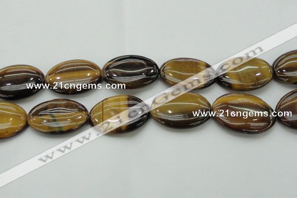 CTE1721 15.5 inches 30*40mm oval yellow tiger eye beads wholesale