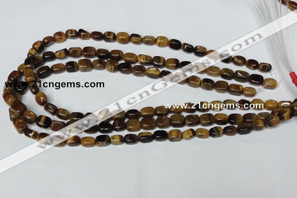 CTE173 15.5 inches 6*9mm nuggets yellow tiger eye gemstone beads