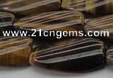 CTE1744 15.5 inches 15*30mm twisted rectangle yellow tiger eye beads