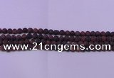 CTE1761 15.5 inches 6mm round matte red tiger eye beads