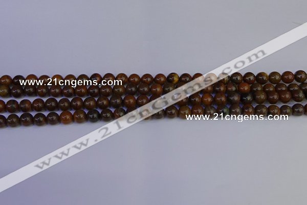 CTE1780 15.5 inches 4mm round yellow iron tiger beads wholesale
