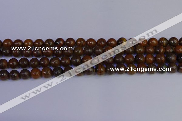 CTE1782 15.5 inches 8mm round yellow iron tiger beads wholesale