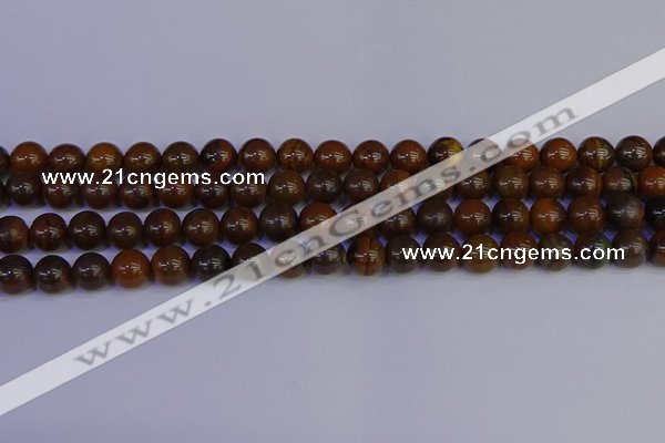 CTE1782 15.5 inches 8mm round yellow iron tiger beads wholesale