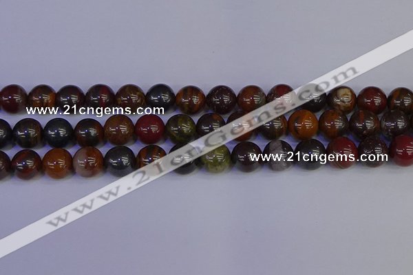 CTE1794 15.5 inches 12mm round red iron tiger beads wholesale