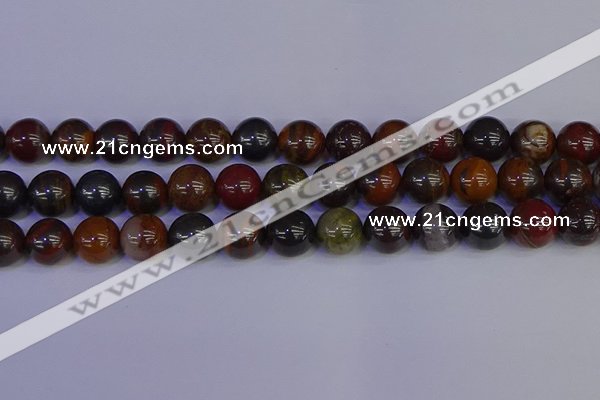 CTE1795 15.5 inches 14mm round red iron tiger beads wholesale