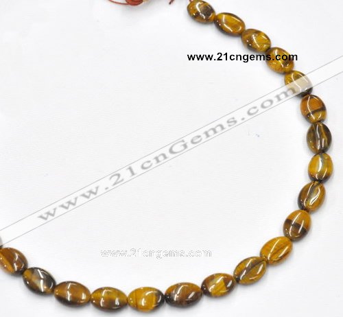 CTE18 15.5 inches 8*10mm oval yellow tiger eye beads Wholesale