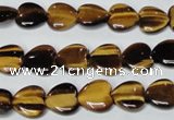CTE180 15.5 inches 12*12mm heart yellow tiger eye gemstone beads