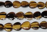 CTE180 15.5 inches 12*12mm heart yellow tiger eye gemstone beads