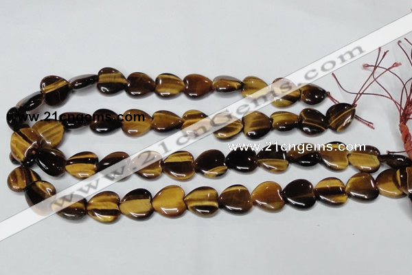 CTE180 15.5 inches 12*12mm heart yellow tiger eye gemstone beads