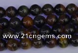 CTE1800 15.5 inches 4mm round blue iron tiger beads wholesale