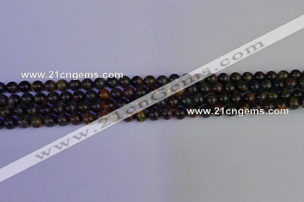 CTE1800 15.5 inches 4mm round blue iron tiger beads wholesale