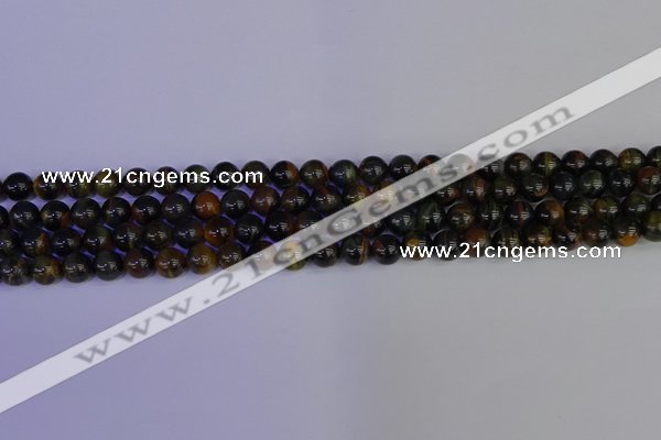 CTE1801 15.5 inches 6mm round blue iron tiger beads wholesale