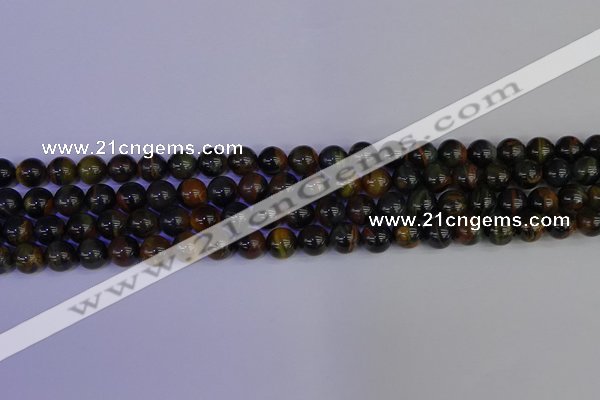 CTE1802 15.5 inches 8mm round blue iron tiger beads wholesale